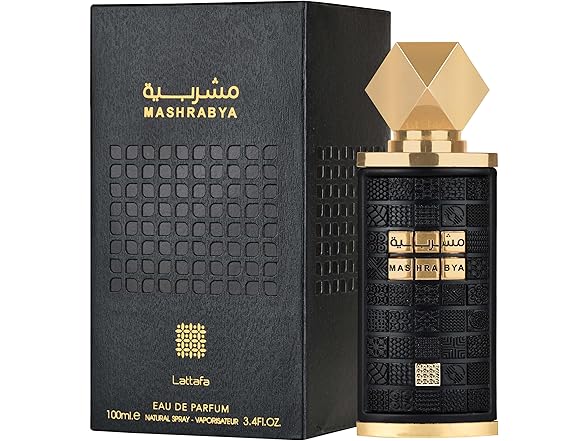 Lattafa Mashrabya Eau de Parfum Spray, 3.4 Ounce / 100 ml (Smoking Hot by Kilian Twist)