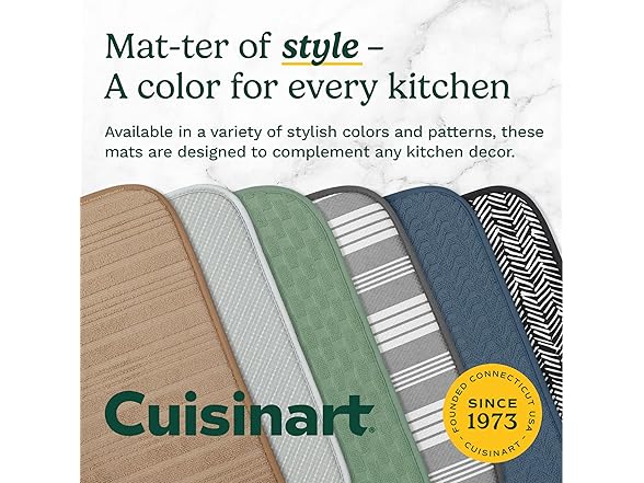 Cuisinart Dish Drying Mat for Kitchen Counter - 2-Pack XL