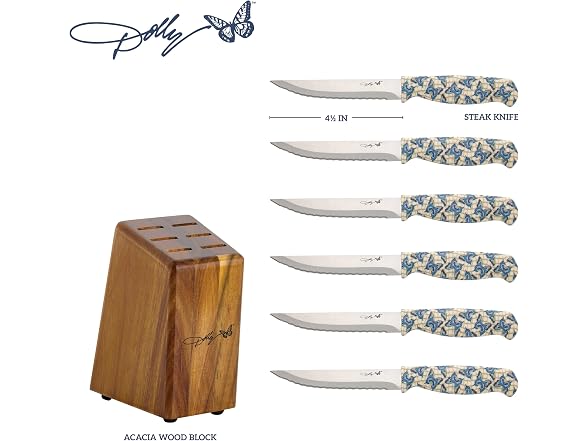 Dolly Parton 7-Piece Steak Knife Set