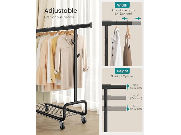 SONGMICS Clothes Rack Black