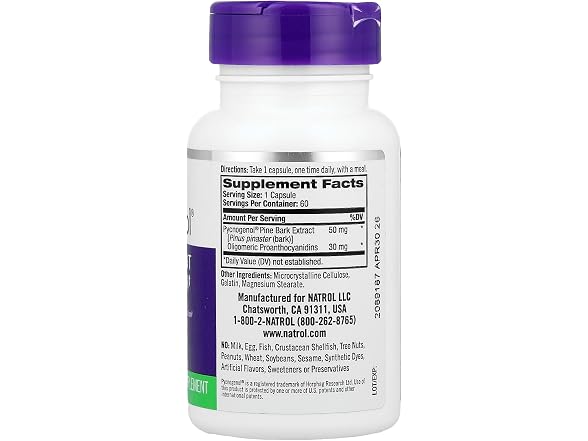 NATROL Pycnogenol 50 Mg 0.02 Pounds