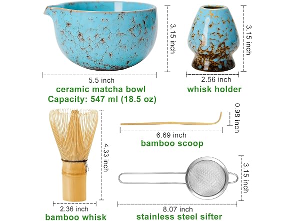 MONOJOY Matcha Bowl and Whisk Set