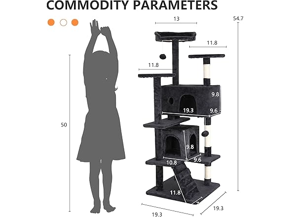 BestPet | 54" Cat Tree Tower