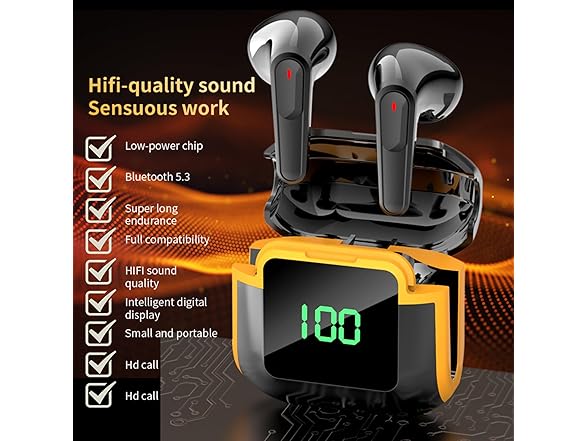 tapaxis Bluetooth Earbuds with Charging Case