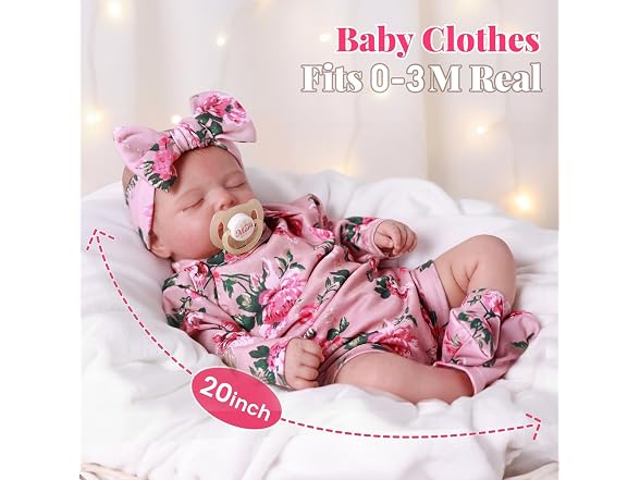 BABESIDE 20" Reborn Baby Doll, Girl