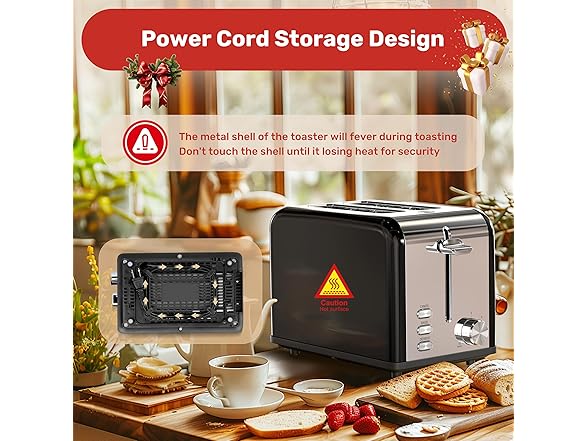 YSSOA 2 Slice Stainless Steel Toaster