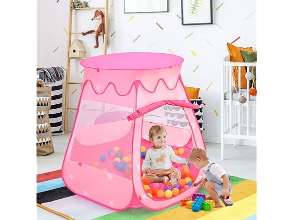 Costzon Princess Pop Up Tent w/ 100 Balls Included