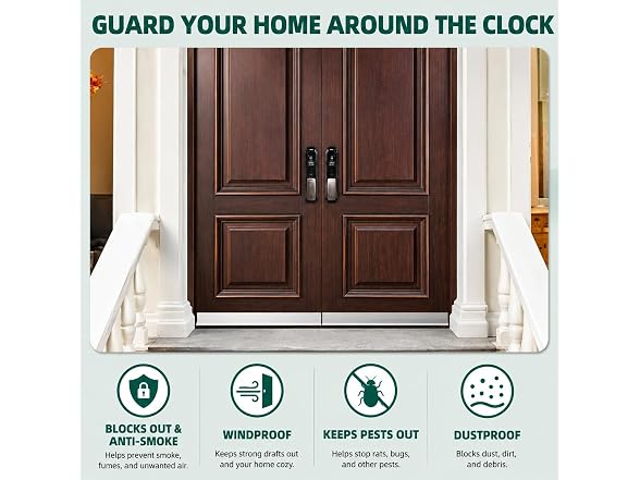 Vannesse GAR-107 (2 Pack) 39in Door Sweep Draft Stopper