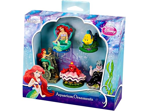 Penn-Plax Little Mermaid 5 Piece Mini Resin