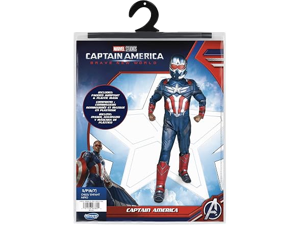 MARVEL Captain America Official Youth Costume, L (12-14)
