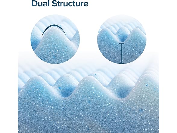 ZINUS 1.5" Swirl Gel Cooling Memory Foam Mattress