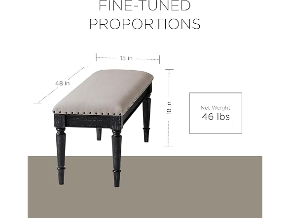 Maven Lane Elizabeth Upholstered Bench