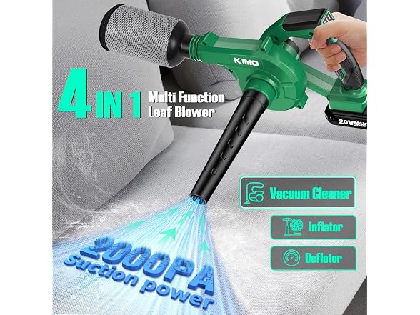 K I M O. Cordless Leaf Blower and Vacuum Combo 4 In 1