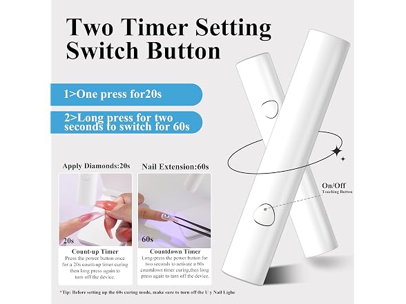 EODCI Handheld UV Nail Lamp Dryer
