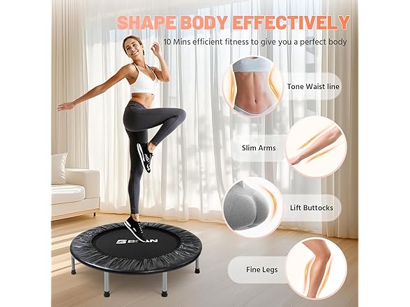 BCAN 38" Foldable Mini Trampoline