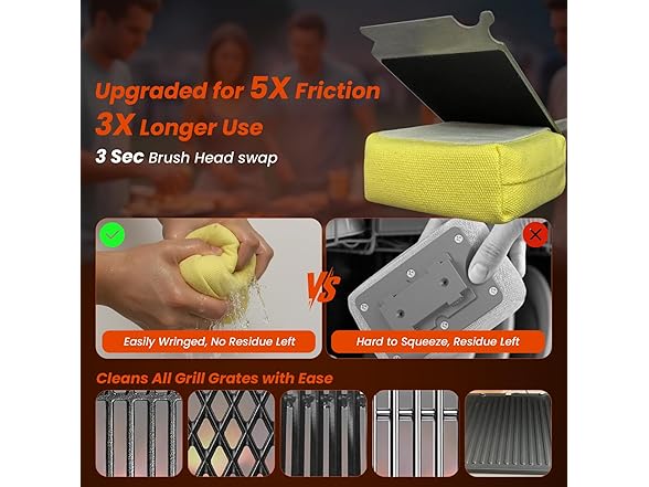 Bristle Free Grill Brush W/ Scraper