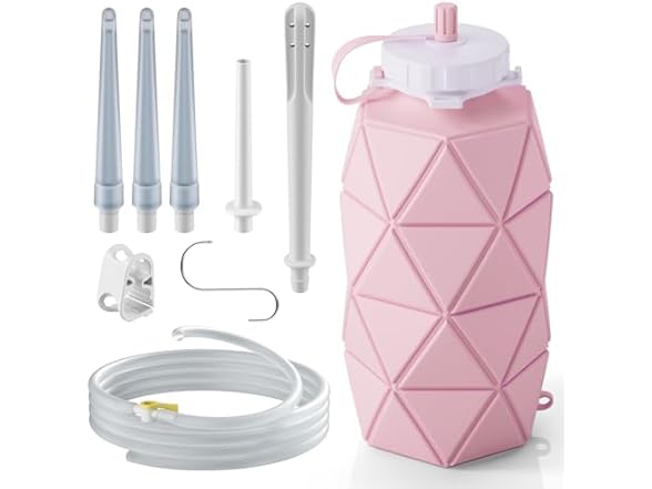 KYZETJD Collapsible Silicone Enema Bag