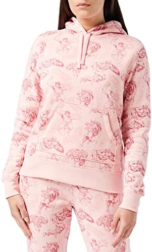 Amazon Essentials Disney | Marvel | Star Wars | Princess Women's Fleece Pullover Hoodie Sweatshirts, Pink Marvel Avengers, X-Small