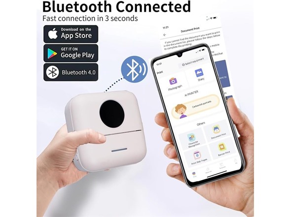 XIAGAOZFF Sticker Printer with 14 Rolls