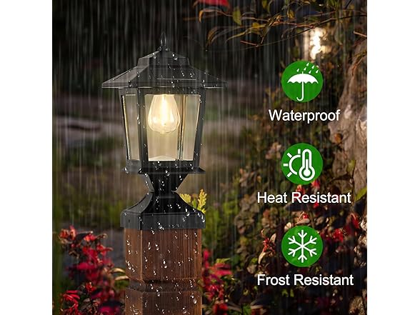 4x4 Wooden Post Cap Lights 2  Pck