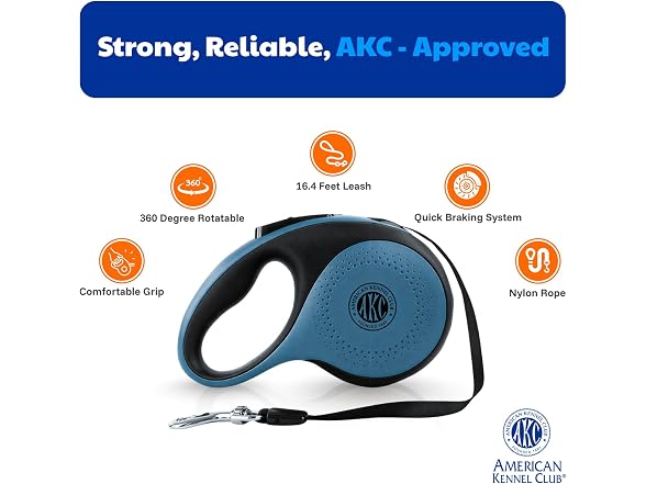 American Kennel Club Heavy Duty Retractable Leash