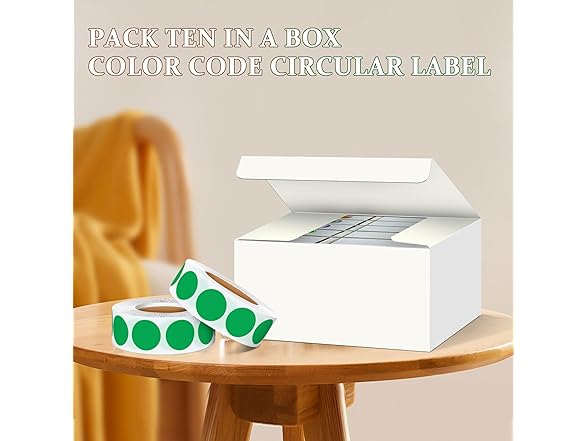 WANSTE 0.75" Sticky Tags Green 10000pc