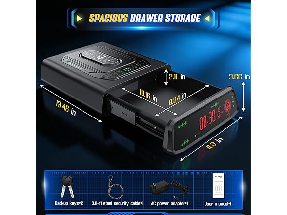 TRRKO Biometric Gun Safe for Handgun