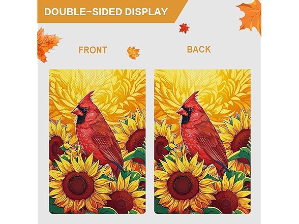 Fall Cardinal Garden Flag 12