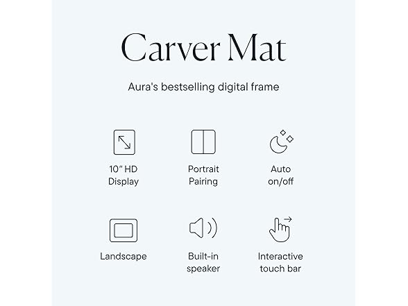 Aura Wifi Frame Aura Carver WiFi Digital Picture Frame