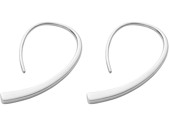 Skagen Women's Minimalist Silver Stainless Steel Drop Earrings