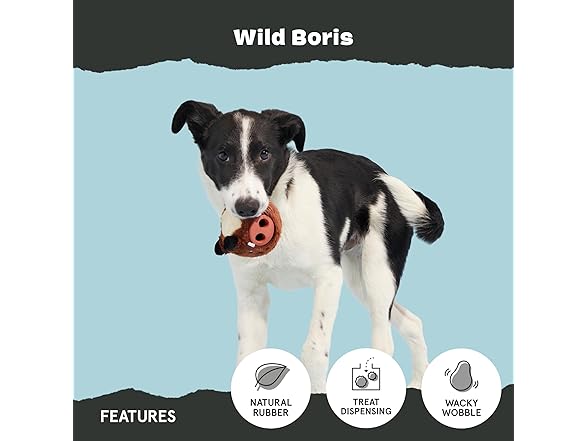 BARK Wild Borris Super Chewer Dog Toy Small
