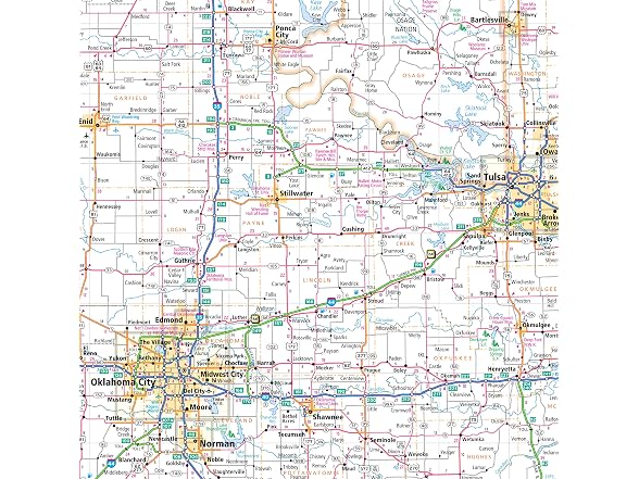 Rand McNally Easy To Read Folded Map: Oklahoma State Map