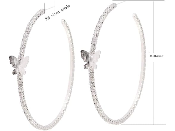 YILIBAO Zirconia Hoop Earrings
