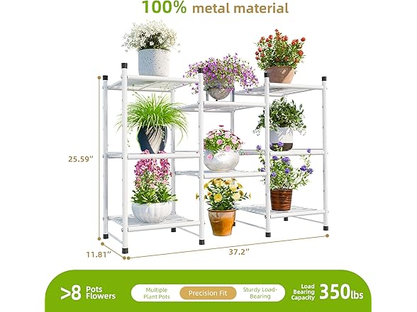MWQ Plant Stand Indoor Outdoor Plant Shelf for Multiple Plants