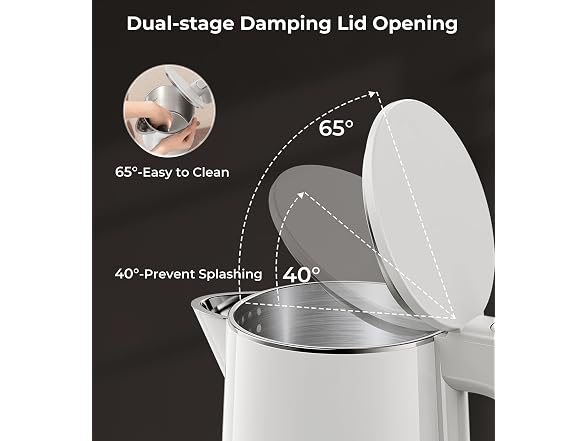 ZKBHOME 1.0L White Kettle