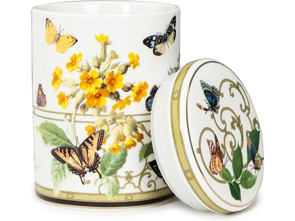 Abbott Collection Butterfly Garden Canister