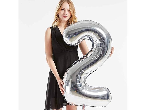 Silver Foil 21 Helium Jumbo Balloons