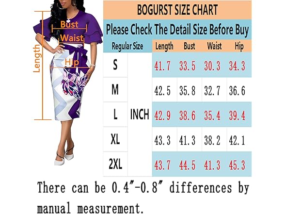 BOGURST Women Sexy Print Dress