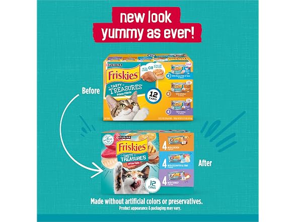 Purina Friskies Wet Cat Food Variety Pack, Tasty Treasures