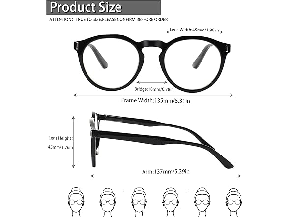 10 Pack Large Round Reading Glasses