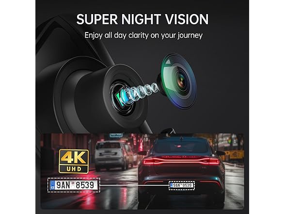 Veement 4K Rear View Mirror Camera | 10in