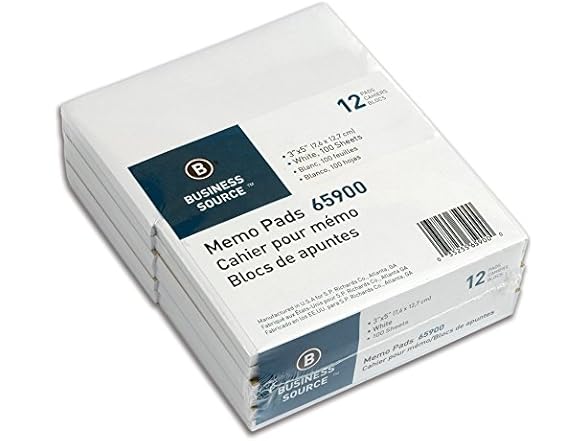 Business Source Plain Memo Pads