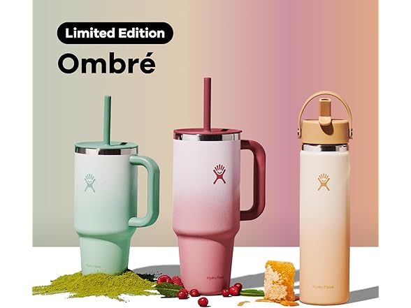 Hydro Flask Travel Tumbler, 32 oz, Matcha Ombre