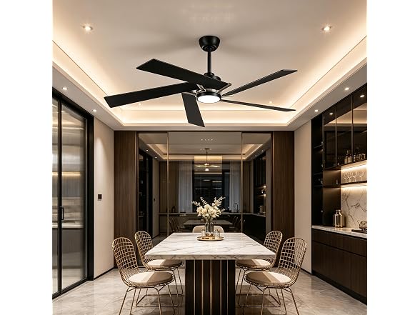 Parrot Uncle 60 Inch Black Ceiling Fan