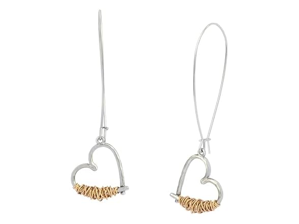 Robert Lee Morris Women's Heart Dangle Earrings