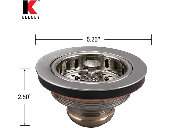 PlumPak K5445DSBN Sink Basket Strainer