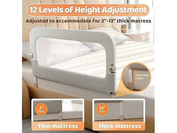 ozmer Bed Guard Rail for Toddlers