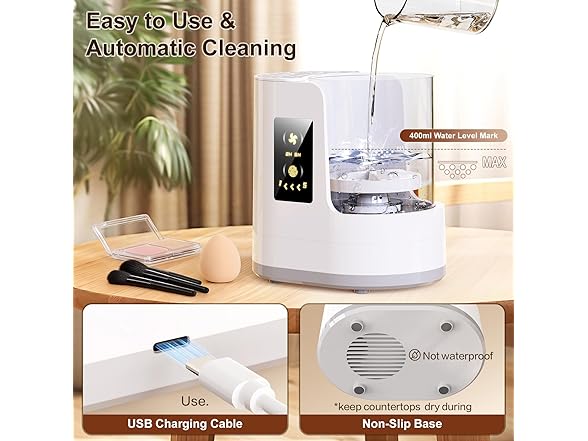 Jnconser Electric Makeup Brush Cleaner