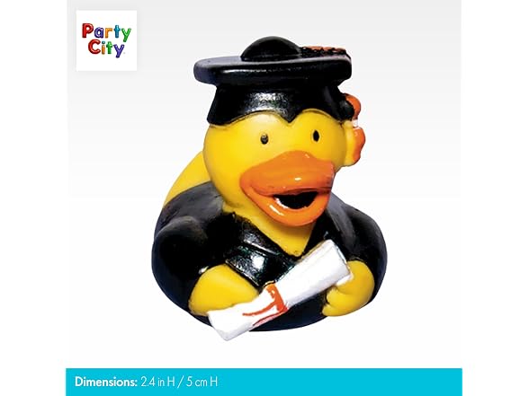 Party City Rubber Duck Graduation Favor Kit for 24
