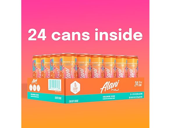 24PK Alani Nu ORANGE KISS, Sugar Free, Low Cal